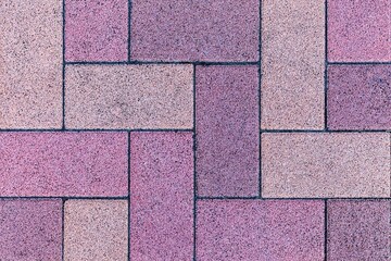 Vintage purple cobblestone pavement pattern and background