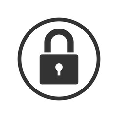 Isolated vector security lock icon
