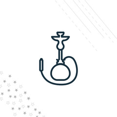 Shisha isolated line icon for web and mobile