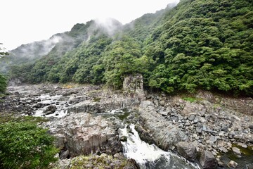 兵庫の猪名川の渓流