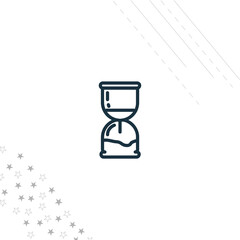 hourglass line icon. sandglass isolated line icon for web and mobile