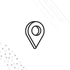 Location icon. isolated map pin isolated line icon for web and mobile