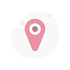 Location pin isolated vector flat illustration