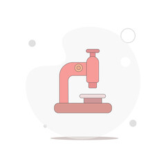 microscope vector flat illustration on white