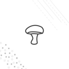 mushroom isolated line icon for web and mobile
