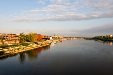 panorama of warsaw and wisla 
