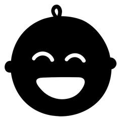 
Glyph vector design of newborn baby icon
