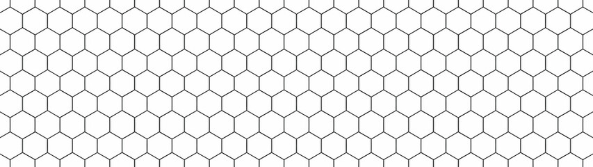Abstract seamless white mosaic tile made of hexagonal geometric hexagon print texture background banner panorama