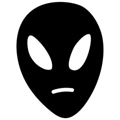 Naklejka premium Extraterrestrial lifeform, trendy style of alien in editable icon 