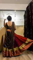 Indian Female Model in traditional Chaniya choli. Navratri is an Indian Festival and Chaniya choli...