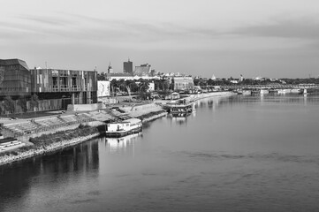 panorama of warsaw and wisla 
