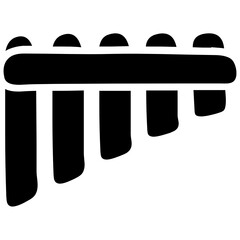 
Percussion instrument with rattle, solid icon of marimba vector design
