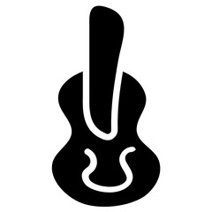 
A string musical instrument, acoustic guitar icon
