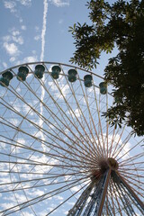 carousel ferris wheel, fair, tivoli, libori, paderborn, northrhine westfalia, germany