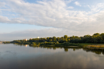 panorama of warsaw and wisla 
