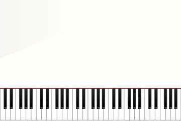 Fototapeta na wymiar 白いピアノ鍵盤のイメージ white piano music concept image illustration