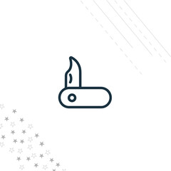 Obraz premium penknife icon. army knife isolated line icon for web and mobile