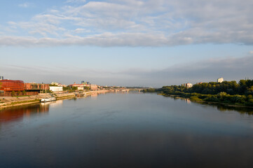 Fototapeta premium panorama of warsaw and wisla 