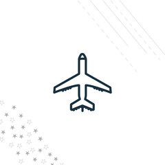 plane isolated line icon for web and mobile