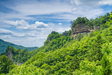 The charming summer scenery of Wudang Mountain, Hubei, China