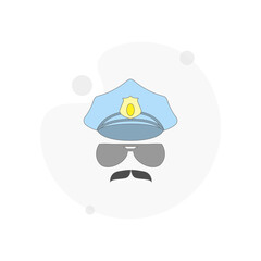 Police vector flat illustration