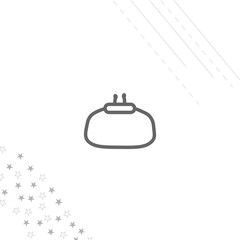 woman purse isolated line icon for web and mobile