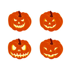 halloween autumn, pumpkin, icon set