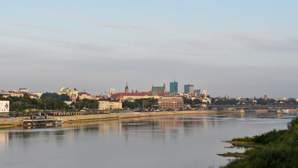 panorama of warsaw and wisla 
