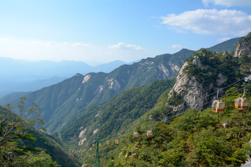 Fototapeta na wymiar Summer Scenery of Heaven Village National Geological Park in Hubei, China