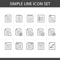 simple line icon set
