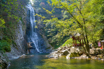 Fototapeta premium Summer Scenery of Heaven Village National Geological Park in Hubei, China