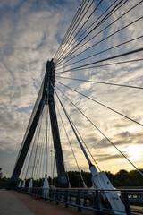 Obraz premium bridge over the river Wisla in Warsaw
