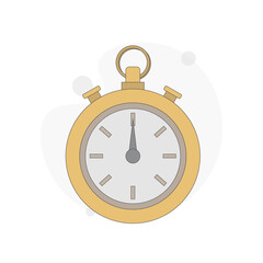 timer illustration design element. stopwatch isolated vector flat illustration on white