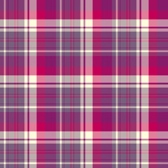 Seamless pattern in positive violet and pink colors for plaid, fabric, textile, clothes, tablecloth and other things. Vector image.