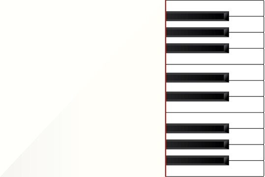 白いピアノ鍵盤のイメージ white piano music concept image illustration