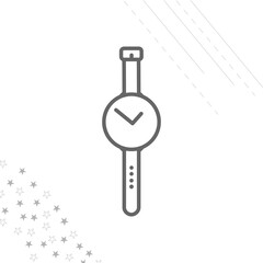 hand watch isolated line icon for web and mobile