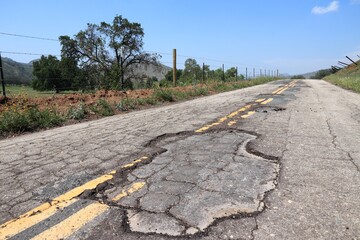 California bad road surface