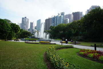 daytime view on Hong Kong modern street