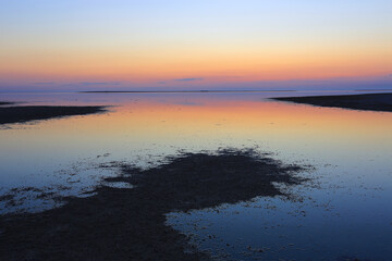 evening on sea shore