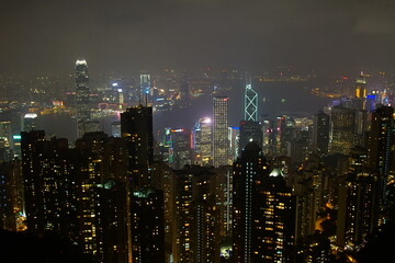 skyline of Hong Kong from Victoria Peak. Hong Kong