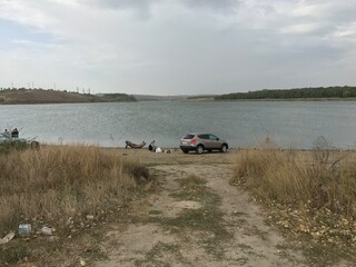fishing on the river