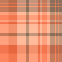 Seamless pattern in positive orange and warm gray colors for plaid, fabric, textile, clothes, tablecloth and other things. Vector image.