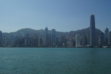 Fototapeta premium Hong Kong Victoria Harbour view; Hong Kong Cityscape
