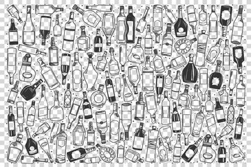 Alcohol doodle set