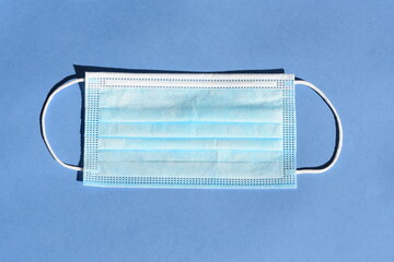 Mask face isolated on blue background