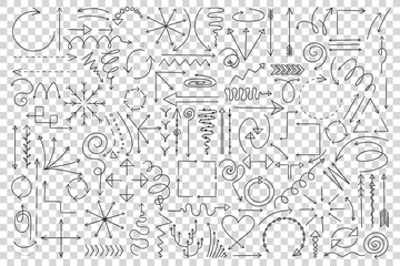 Obraz premium Arrows doodle set