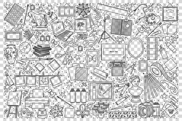 Fototapeta premium Art doodle set
