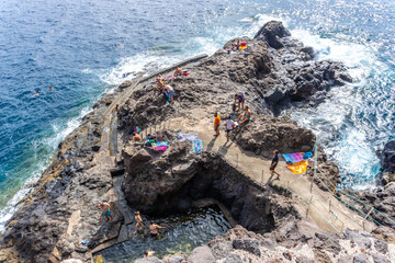 Beautiful cove in Puerto de Puntagorda, island of La Palma, Canary Islands. Spain
