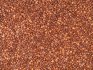 A lot of of roasted brown coffee beans background, wallpaper