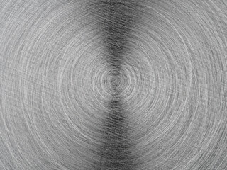 Circular brushed steel metal surface background, grained texture
